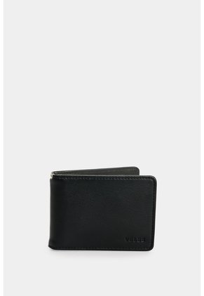 Porta Billetes En Cuero Para Hombre Helios Porta Billetes En Cuero Para Hombre Helios Negro VÉLEZ