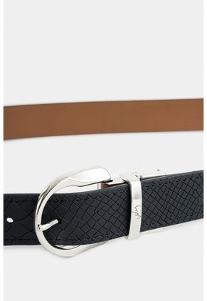 Cinturón Doble Faz Aki De Cuero Para Mujer Placa Serpiente Cinturón Doble Faz Aki De Cuero Para Mujer Placa Serpiente Negro XL VÉLEZ