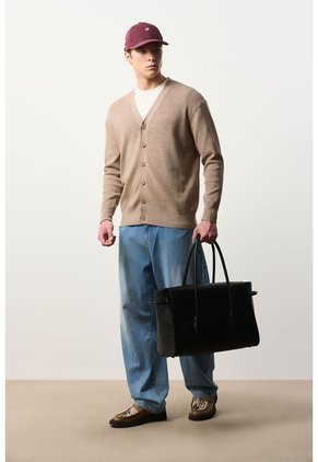 Cardigan Tejido Para Hombre Terral Cardigan Tejido Para Hombre Terral Tabaco XL VÉLEZ