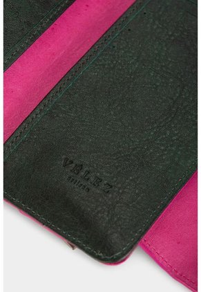 Billetera Bravo De Cuero Para Mujer Pasador Posterior Billetera Bravo De Cuero Para Mujer Pasador Posterior Verde Vélez