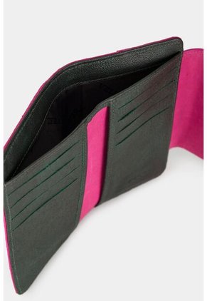 Billetera Bravo De Cuero Para Mujer Pasador Posterior Billetera Bravo De Cuero Para Mujer Pasador Posterior Verde Vélez