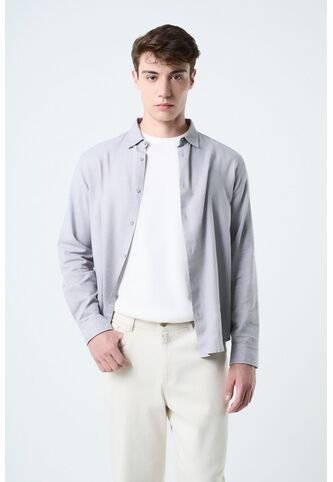 Camisa Oxford Manga Larga Calagua Para Hombre Semifitted Camisa Oxford Manga Larga Calagua Para Hombre Semifitted Gris L VÉLEZ Vélez
