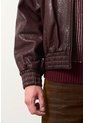 Chaqueta Bomber En Cuero Texturizado Para Hombre Calypso Chaqueta Bomber En Cuero Texturizado Para Hombre Calypso Vinotinto M VÉLEZ de Vélez