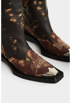 Botas Texanas En Cuero Para Mujer Botas Texanas En Cuero Para Mujer Cafe 35 VÉLEZ