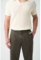 Pantalón Aron En Lino Para Hombre Ribete Cuero Pantalón Aron En Lino Para Hombre Ribete Cuero Verde Oliva 36 VÉLEZ de Vélez