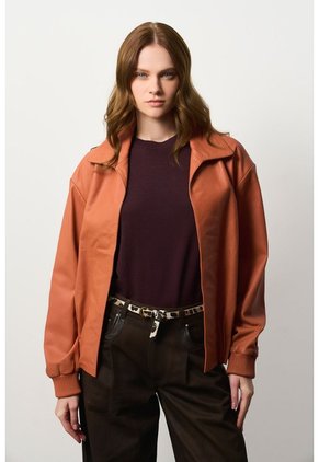 Chaqueta Bomber Oversized Para Mujer Pearl Chaqueta Bomber Oversized Para Mujer Pearl Naranja L VÉLEZ