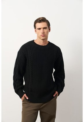 Sweater Tejido Para Hombre Raices Sweater Tejido Para Hombre Raices Negro M VÉLEZ