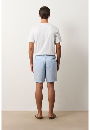 Bermuda En Lino Para Hombre Bélgica Bermuda En Lino Para Hombre Bélgica Azul Claro 34 VÉLEZ