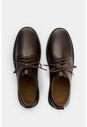 Zapatos De Atadura En Cuero Envejecido Para Hombre Ayme Zapatos De Atadura En Cuero Envejecido Para Hombre Ayme Cafe 38 VÉLEZ