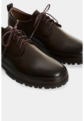 Zapatos De Atadura En Cuero Envejecido Para Hombre Ayme Zapatos De Atadura En Cuero Envejecido Para Hombre Ayme Cafe 38 VÉLEZ
