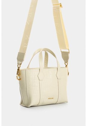 Manos Libres De Cuero Folia Para Mujer Nectaria Manos Libres De Cuero Folia Para Mujer Nectaria Blanco VÉLEZ