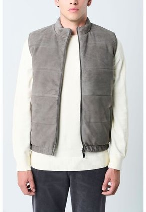 Chaleco Sika De Cuero Para Hombre Doble Faz Chaleco Sika De Cuero Para Hombre Doble Faz Gris S VÉLEZ