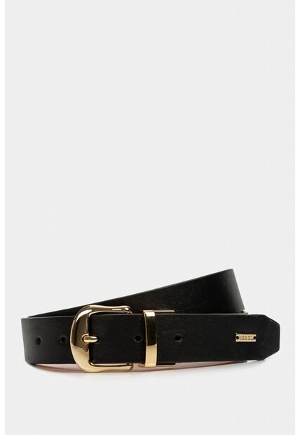 Cinturón Doble Faz Fraile De Cuero Para Mujer Caimán Reversible Negro Cinturón Doble Faz Fraile De Cuero Para Mujer Caimán Reversible Negro VÉLEZ