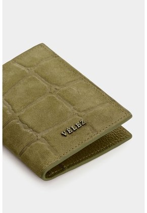 Portadocumentos En Cuero Para Mujer Gem Portadocumentos En Cuero Para Mujer Gem Verde Oliva VÉLEZ