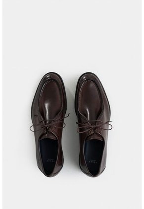 Zapatos De Cordón Acacia De Cuero Para Hombre Vena Tejida Zapatos De Cordón Acacia De Cuero Para Hombre Vena Tejida Cafe 43 VÉLEZ