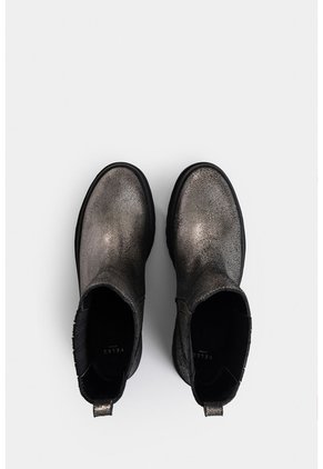 Botines Orión De Cuero Folia Para Mujer Silueta Chelsea Botines Orión De Cuero Folia Para Mujer Silueta Chelsea Plata 36 VÉLEZ