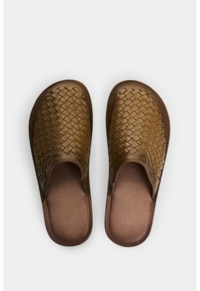Slipper Tejido En Cuero Para Hombre Confort Slipper Tejido En Cuero Para Hombre Confort Tabaco 42 VÉLEZ