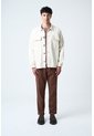Sobrecamisa Modica Para Hombre Oversized Sobrecamisa Modica Para Hombre Oversized Crema XL VÉLEZ de Vélez