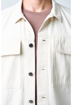 Sobrecamisa Modica Para Hombre Oversized Sobrecamisa Modica Para Hombre Oversized Crema XL VÉLEZ