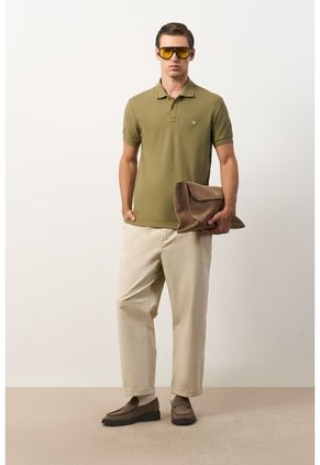 Polo Manga Corta Essential Para Hombre Textura Polo Manga Corta Essential Para Hombre Textura Verde XL VÉLEZ