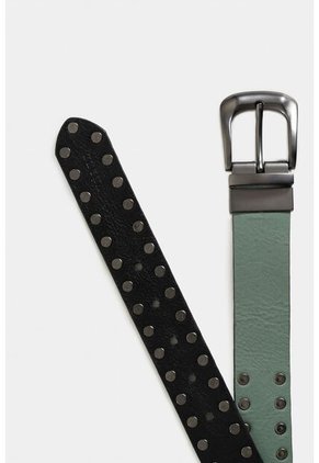 Cinturón Doble Faz Tokio De Cuero Con Taches Para Mujer Cinturón Doble Faz Tokio De Cuero Con Taches Para Mujer Agua Marina S Vélez