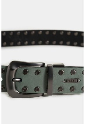 Cinturón Doble Faz Tokio De Cuero Con Taches Para Mujer Cinturón Doble Faz Tokio De Cuero Con Taches Para Mujer Agua Marina S Vélez