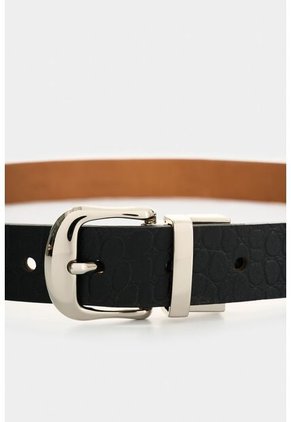 Cinturón Doble Faz De Cuero Para Mujer Tessa Cinturón Doble Faz De Cuero Para Mujer Tessa Negro S VÉLEZ