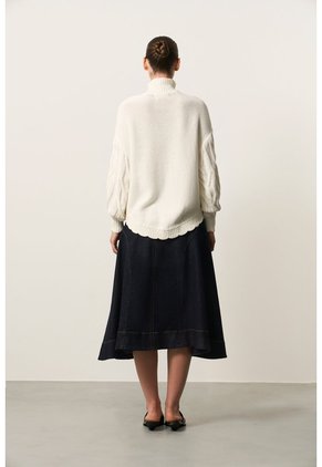 Sweater Oversized Tejido En Algodón Para Mujer Cuma Sweater Oversized Tejido En Algodón Para Mujer Cuma Crema M VÉLEZ
