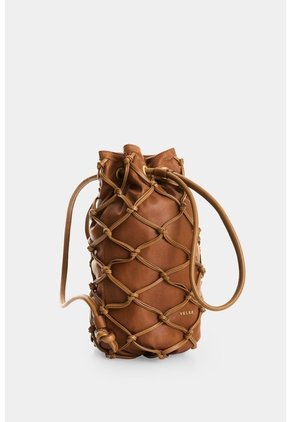 Morral En Cuero Con Tejido Sobrepuesto Para Mujer Lyra Knots Morral En Cuero Con Tejido Sobrepuesto Para Mujer Lyra Knots Miel VÉLEZ