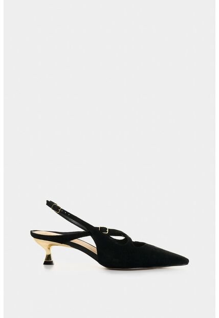 Tacones Cerrados De Cuero Gamuzado Para Mujer Solaris Tacones Cerrados De Cuero Gamuzado Para Mujer Solaris Negro 37 VÉLEZ