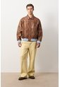 Chaqueta Bomber En Cuero Envejecido Para Hombre Chaqueta Bomber En Cuero Envejecido Para Hombre Cafe XL VÉLEZ de Vélez