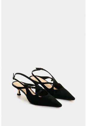 Tacones Cerrados De Cuero Gamuzado Para Mujer Solaris Tacones Cerrados De Cuero Gamuzado Para Mujer Solaris Negro 37 VÉLEZ