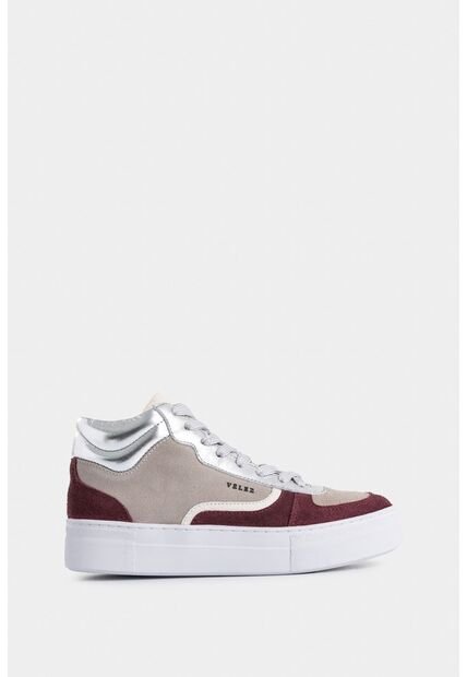 Tenis Tipo Bota Magena De Cuero Para Mujer Acabado Vintage Tenis Tipo Bota Magena De Cuero Para Mujer Acabado Vintage Gris 36 VÉLEZ