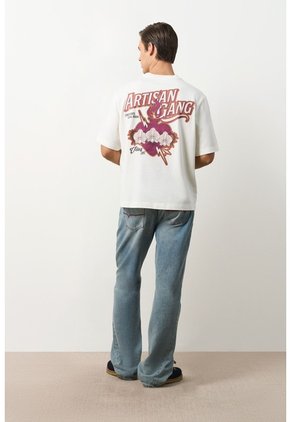 Camiseta Para Hombre Camiseta Para Hombre Crema M VÉLEZ