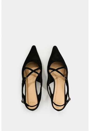 Tacones Cerrados De Cuero Gamuzado Para Mujer Solaris Tacones Cerrados De Cuero Gamuzado Para Mujer Solaris Negro 37 VÉLEZ