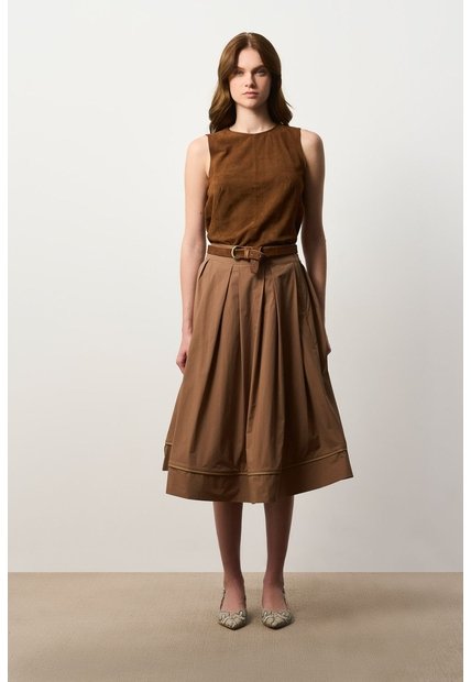 Falda Midi Para Mujer Misak Falda Midi Para Mujer Misak Tabaco 12 VÉLEZ