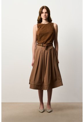 Falda Midi Para Mujer Misak Falda Midi Para Mujer Misak Tabaco 12 VÉLEZ