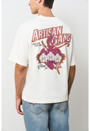Camiseta Para Hombre Camiseta Para Hombre Crema M VÉLEZ
