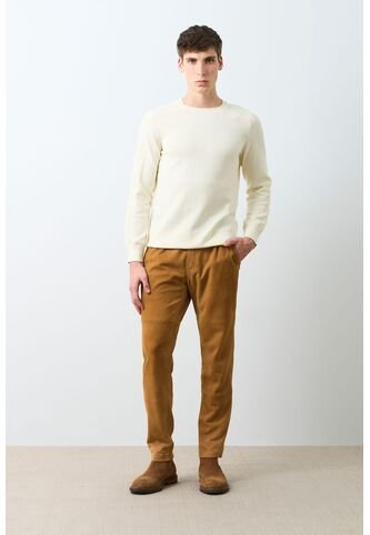 Sweater Tejido En Algodón Para Hombre Manga Ranglan Sweater Tejido En Algodón Para Hombre Manga Ranglan Crema M VÉLEZ Vélez