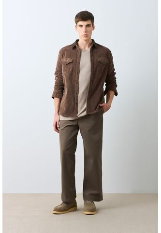 Sobrecamisa Alcor Manga Larga Para Hombre Semi Fitted Sobrecamisa Alcor Manga Larga Para Hombre Semi Fitted Cafe XXL VÉLEZ Vélez