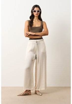 Pantalón Atacama Palazzo Para Mujer Pantalón Atacama Palazzo Para Mujer Crema 14 VÉLEZ