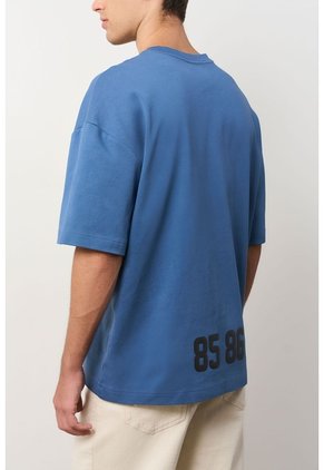 Camiseta Relaxed Fit Para Hombre Camiseta Relaxed Fit Para Hombre Azul L VÉLEZ