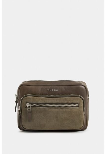 Manos Libres Bright De Cuero Para Hombre Detalle Gamuzado Manos Libres Bright De Cuero Para Hombre Detalle Gamuzado Verde Oliva VÉLEZ
