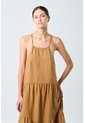 Vestido Galera Para Mujer Cuello Halter Vestido Galera Para Mujer Cuello Halter Cafe Claro 12 VÉLEZ de Vélez