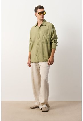 Camisa Loa Manga Larga Para Hombre Camisa Loa Manga Larga Para Hombre Verde Oliva S VÉLEZ