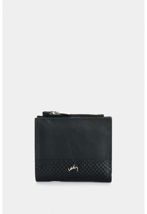 Billetera De Cuero Grabado Para Mujer Golden Billetera De Cuero Grabado Para Mujer Golden Negro VÉLEZ