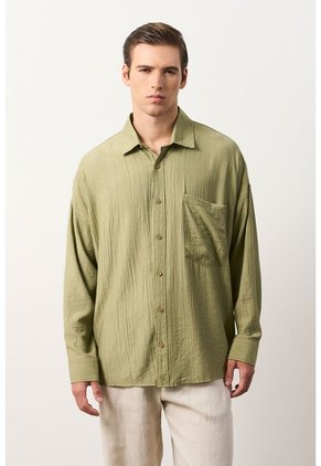 Camisa Loa Manga Larga Para Hombre Camisa Loa Manga Larga Para Hombre Verde Oliva S VÉLEZ