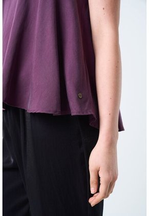 Camisa Canes Fit Holgado Para Mujer Detalle Trenzado Camisa Canes Fit Holgado Para Mujer Detalle Trenzado Mora XS VÉLEZ