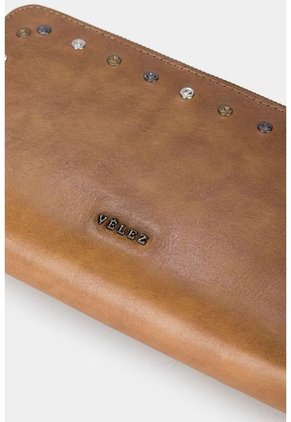 Billetera Porta Chequera Singapur De Cuero Tamponado Para Mujer Doble Compartimento