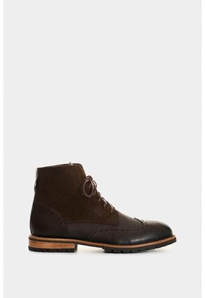 Botas De Cuero Gamuzado Y Liso Para Hombre Gael Botas De Cuero Gamuzado Y Liso Para Hombre Gael Cafe 41 VÉLEZ